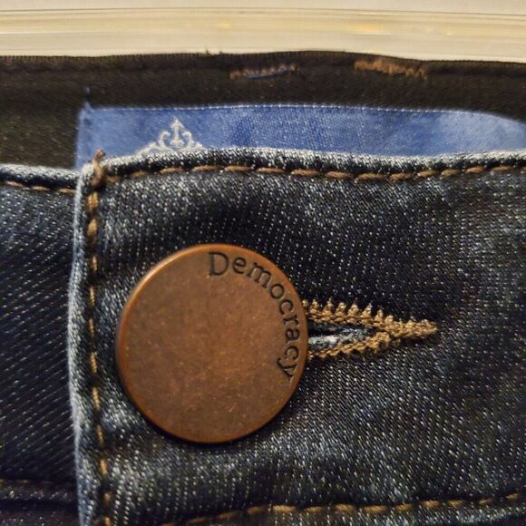 Democracy "Ab"solution Dark Wash Butt Flattering Stretchy skinny Jeans 10 - Picture 3 of 8